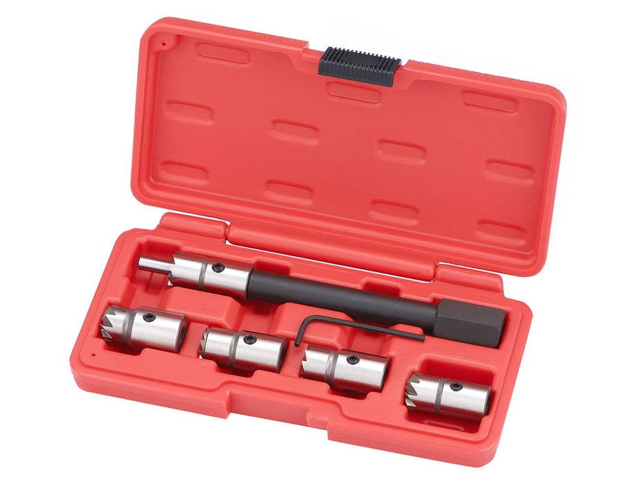 6-Piece Diesel Injector Seat Cutter Set