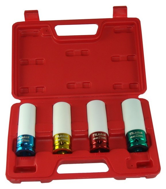 4-Piece 1/2 in Drive Wheel Impact Socket Set